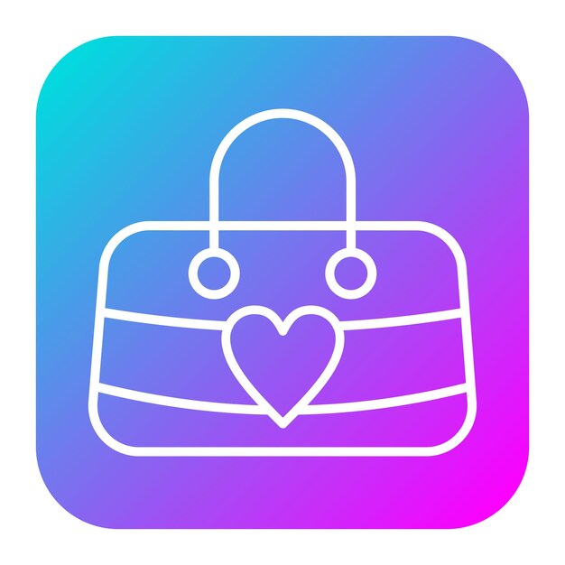 El icono vectorial del bolso de mano se puede usar para el conjunto de iconos del spa