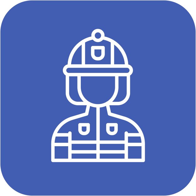 El icono vectorial de bomberos se puede usar para el conjunto de iconos de mujeres