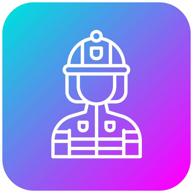 El icono vectorial de bomberos se puede usar para el conjunto de iconos de mujeres