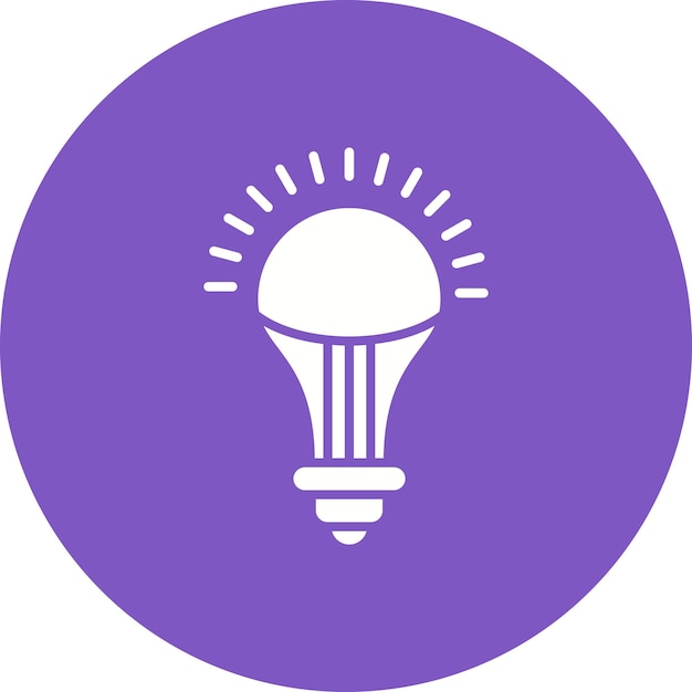 El icono vectorial de la bombilla LED se puede utilizar para el conjunto de iconos de dispositivos electrónicos