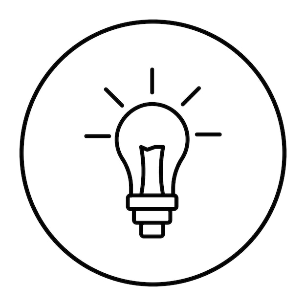El icono vectorial de la bombilla se puede utilizar para el conjunto de iconos de mejoras para el hogar