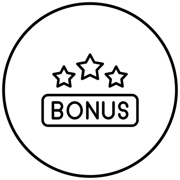 El icono vectorial de bonificación se puede usar para el conjunto de iconos del casino