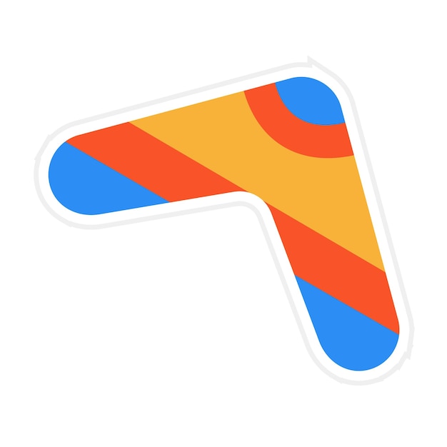 El icono vectorial de Boomerang se puede usar para el conjunto de iconos de juguetes para niños