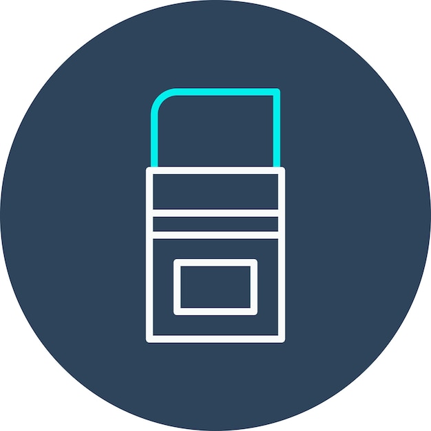 El icono vectorial del borrador se puede utilizar para el conjunto de iconos de papelería de Office