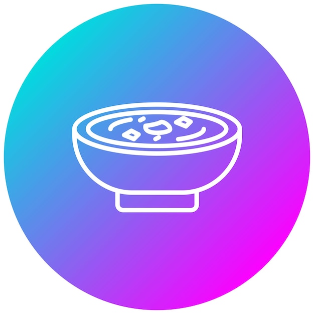 El icono vectorial de Borscht se puede usar para el conjunto de iconos de World Cuisine