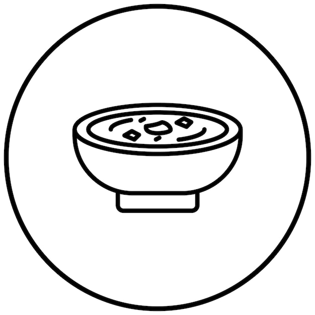 El icono vectorial de Borscht se puede usar para el conjunto de iconos de World Cuisine