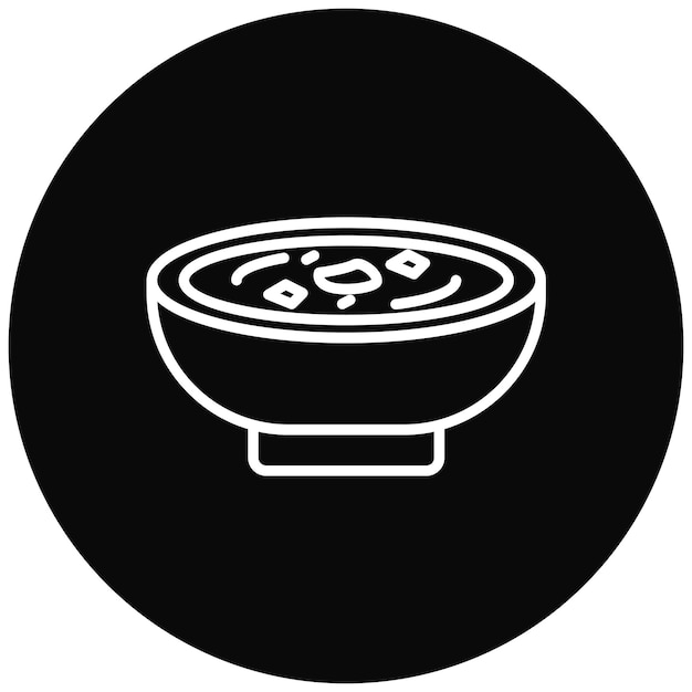 El icono vectorial de Borscht se puede usar para el conjunto de iconos de World Cuisine