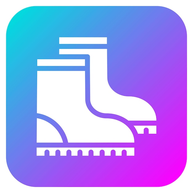 El icono vectorial de las botas agrícolas se puede utilizar para el conjunto de iconos agrícolas