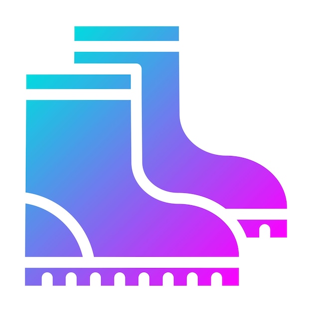 El icono vectorial de las botas agrícolas se puede utilizar para el conjunto de iconos agrícolas