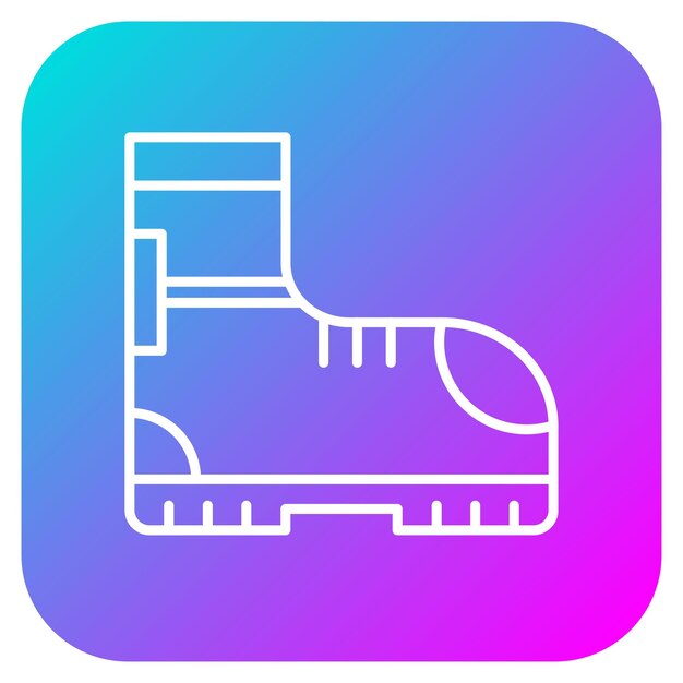 El icono vectorial de las botas de bomberos se puede usar para el conjunto de iconos de bomberos