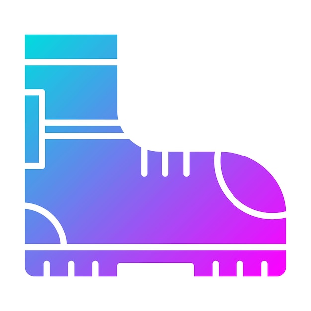 El icono vectorial de las botas de bomberos se puede usar para el conjunto de iconos de bomberos