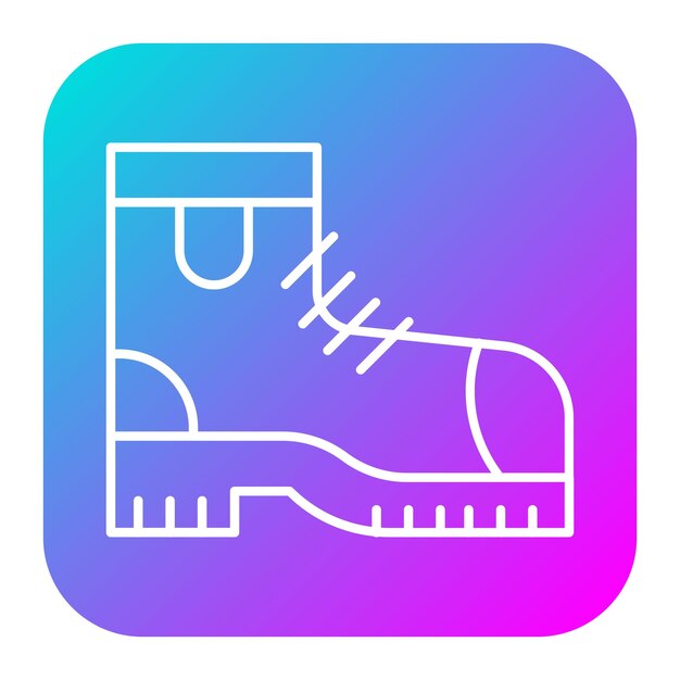 El icono vectorial de las botas del ejército se puede usar para el conjunto de iconos militares