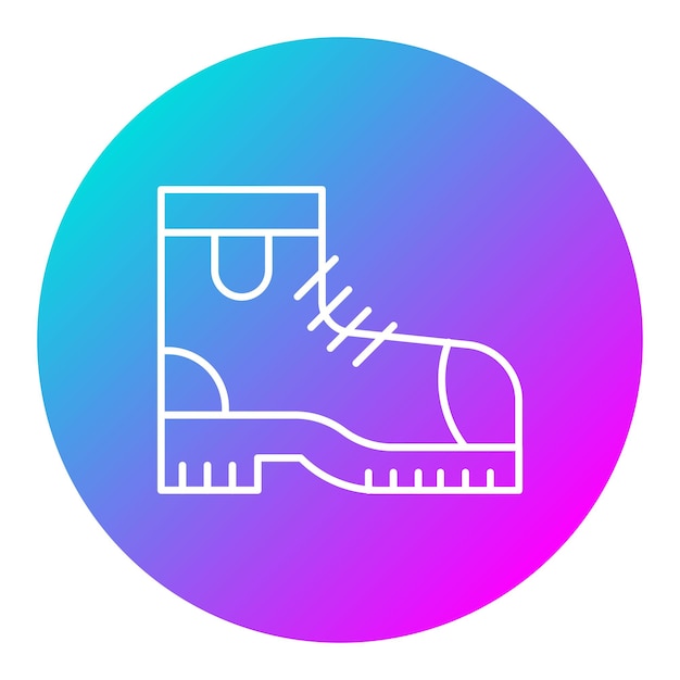 El icono vectorial de las botas del ejército se puede usar para el conjunto de iconos militares