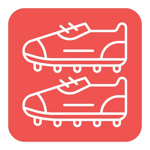 El icono vectorial de las botas de fútbol se puede usar para el conjunto de iconos de fútbol