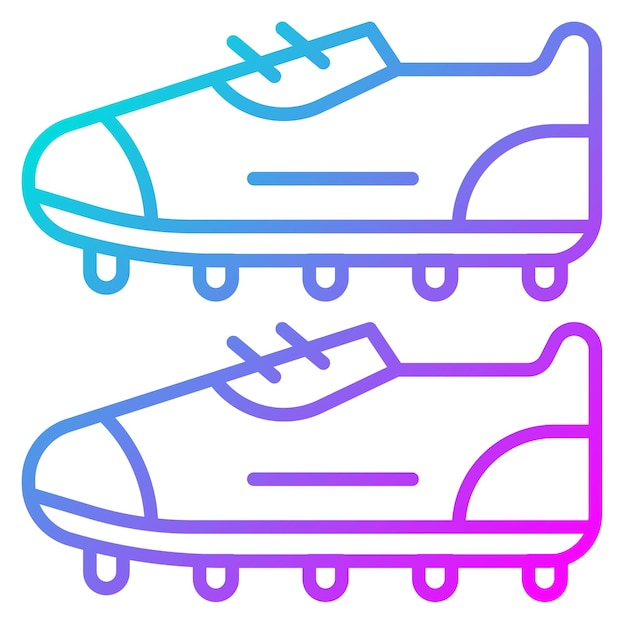 El icono vectorial de las botas de fútbol se puede usar para el conjunto de iconos de fútbol