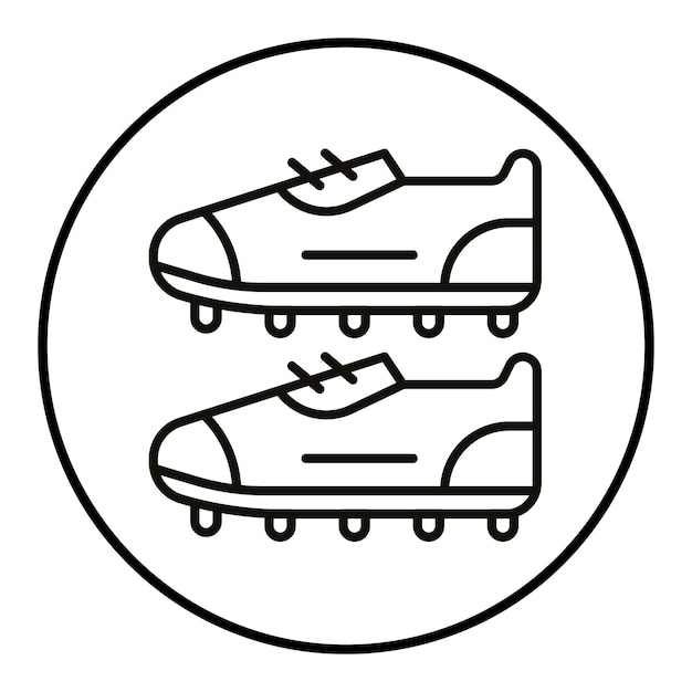 El icono vectorial de las botas de fútbol se puede usar para el conjunto de iconos de fútbol