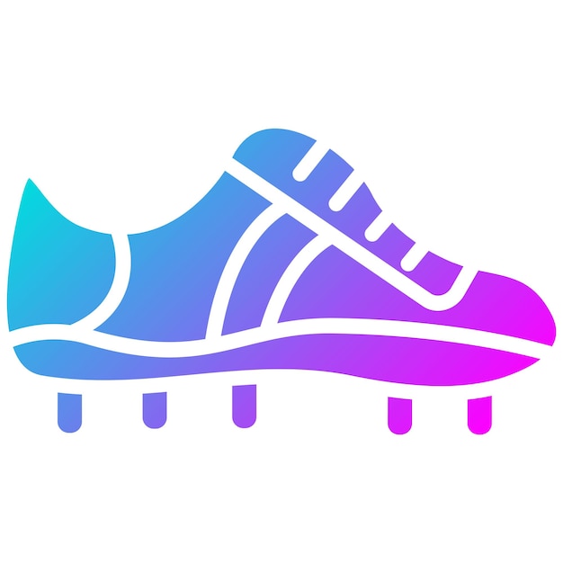 Vector el icono vectorial de las botas de rugby se puede usar para el conjunto de iconos de rugby