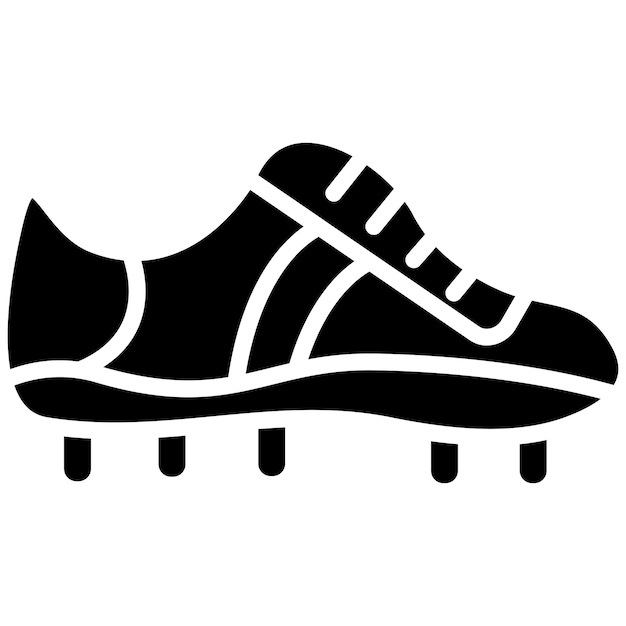 Vector el icono vectorial de las botas de rugby se puede usar para el conjunto de iconos de rugby