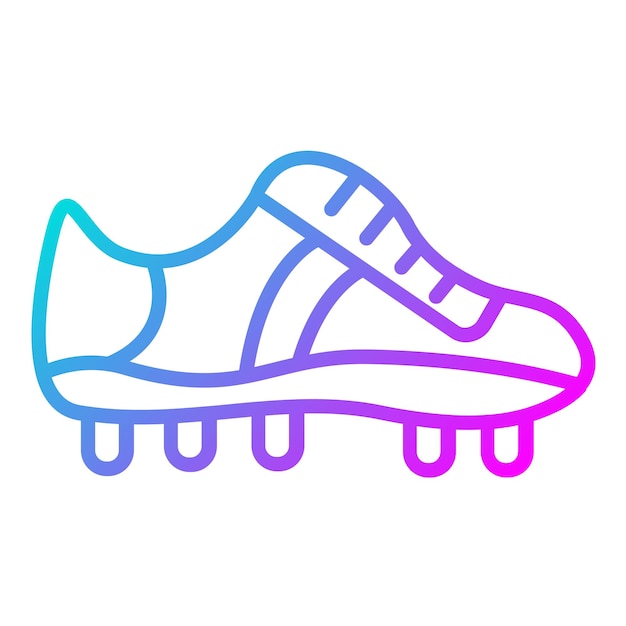 El icono vectorial de las botas de rugby se puede usar para el conjunto de iconos de rugby
