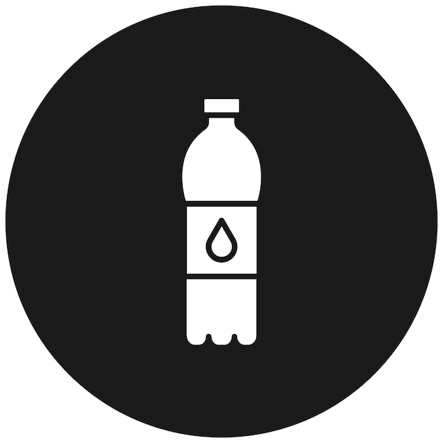 El icono vectorial de la botella de agua se puede usar para el conjunto de iconos de atletismo