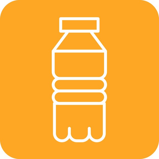 El icono vectorial de la botella de agua se puede usar para el conjunto de iconos del gimnasio