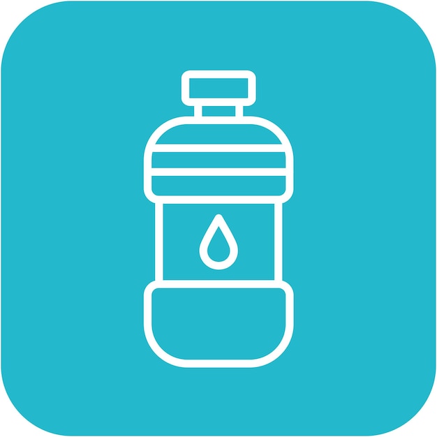 El icono vectorial de la botella de agua se puede usar para el conjunto de iconos de trekking