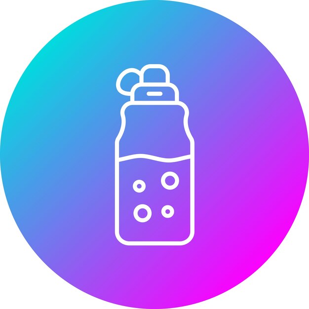 El icono vectorial de la botella de agua se puede utilizar para el conjunto de iconos de artículos para el hogar