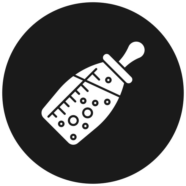 El icono vectorial de la botella de leche se puede usar para el conjunto de iconos de bebés