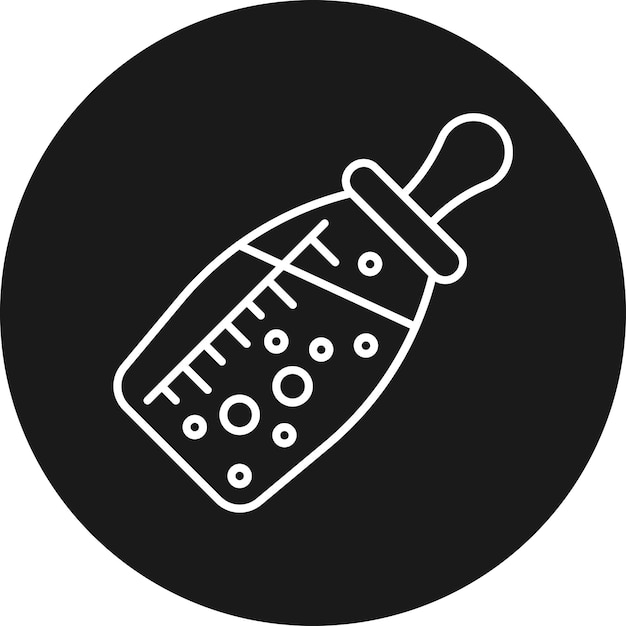 El icono vectorial de la botella de leche se puede usar para el conjunto de iconos de bebés