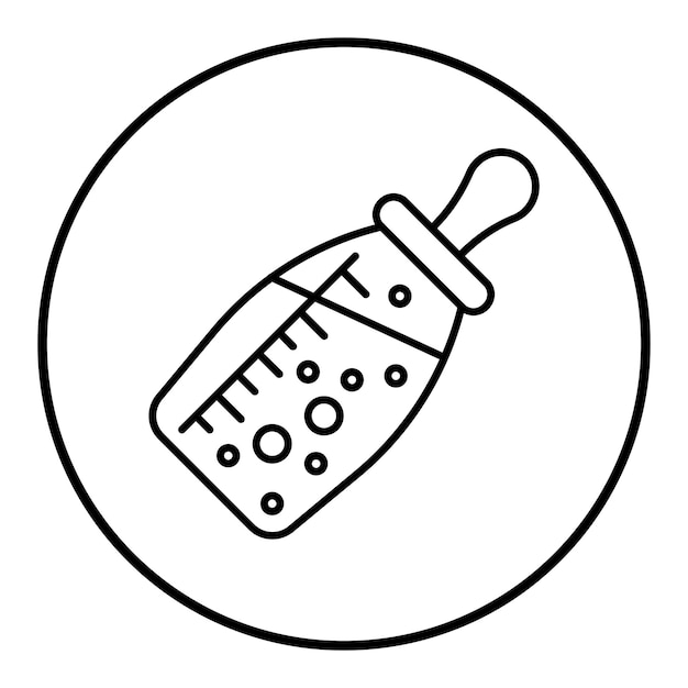 El icono vectorial de la botella de leche se puede usar para el conjunto de iconos de bebés