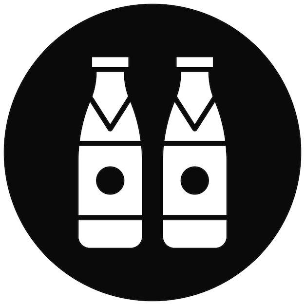 El icono vectorial de las botellas de cerveza se puede usar para el conjunto de iconos del Oktoberfest