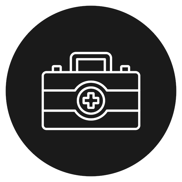 El icono vectorial del botiquín de primeros auxilios se puede usar para el conjunto de iconos de donaciones