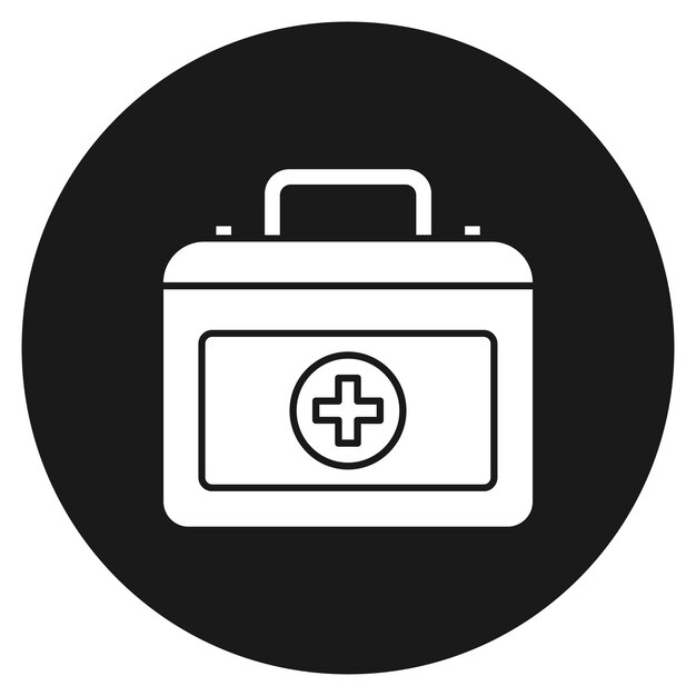 El icono vectorial del botiquín de primeros auxilios se puede utilizar para el conjunto de iconos de la farmacia