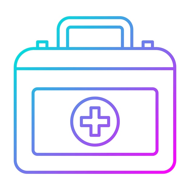 El icono vectorial del botiquín de primeros auxilios se puede utilizar para el conjunto de iconos de la farmacia
