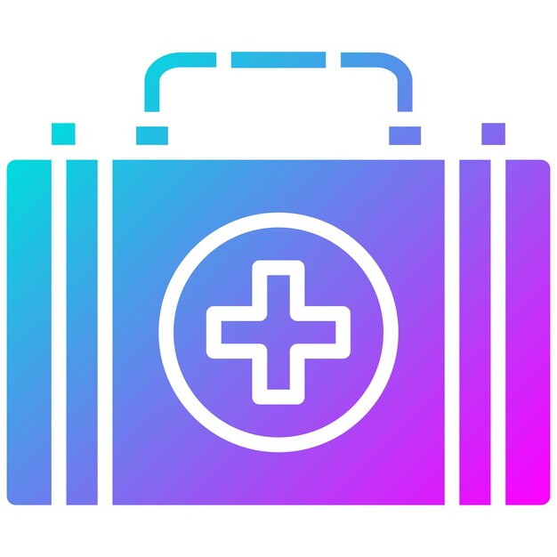 El icono vectorial del botiquín de primeros auxilios se puede utilizar para el conjunto de iconos de medicina