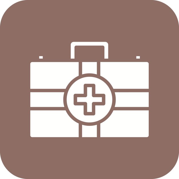El icono vectorial del botiquín de primeros auxilios se puede utilizar para el conjunto de iconos de química