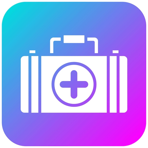 El icono vectorial del botiquín de primeros auxilios se puede utilizar para el conjunto de iconos de los servicios de emergencia