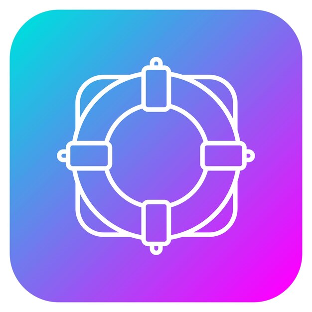 El icono vectorial de la boya salvavidas se puede usar para el conjunto de iconos de protección y seguridad