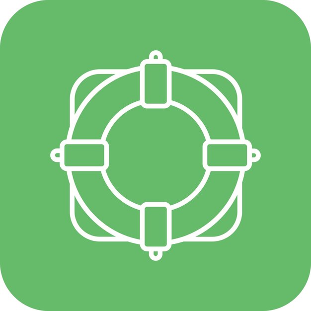 El icono vectorial de la boya salvavidas se puede usar para el conjunto de iconos de protección y seguridad