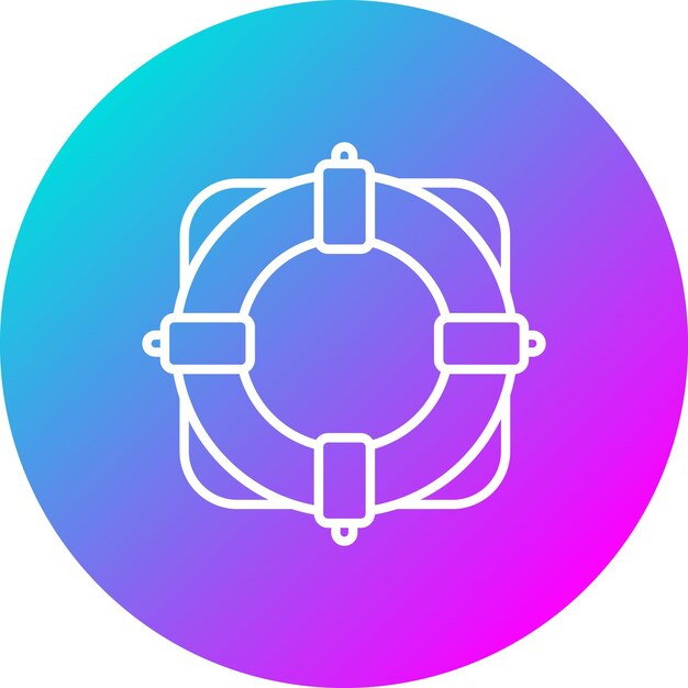 El icono vectorial de la boya salvavidas se puede usar para el conjunto de iconos de protección y seguridad