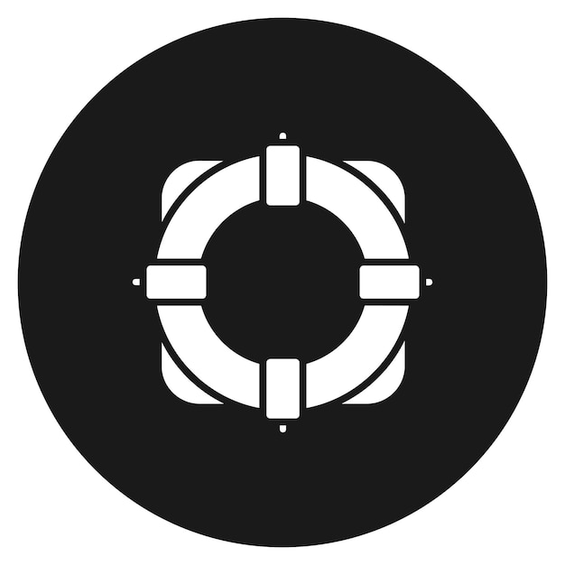 El icono vectorial de la boya salvavidas se puede usar para el conjunto de iconos de protección y seguridad
