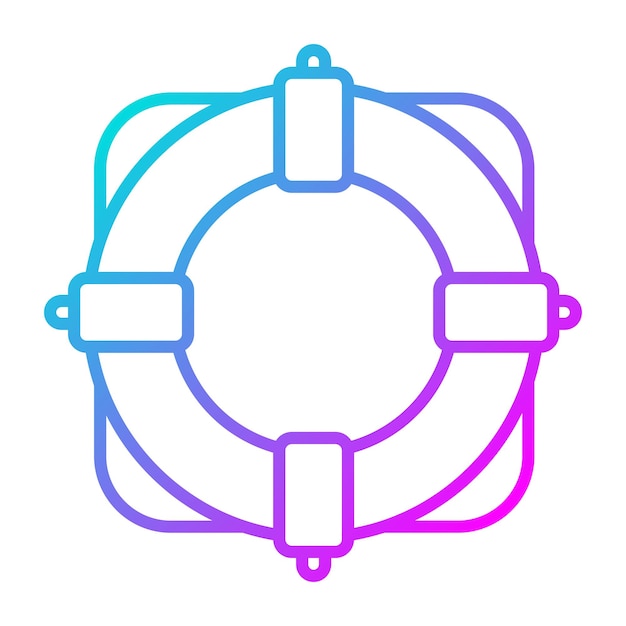 El icono vectorial de la boya salvavidas se puede usar para el conjunto de iconos de protección y seguridad