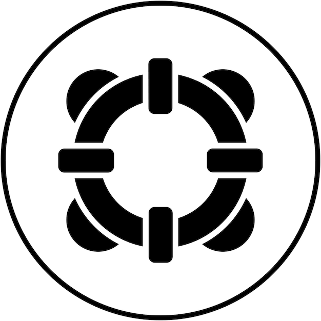 El icono vectorial de la boya salvavidas se puede usar para el conjunto de iconos de servicios de emergencia