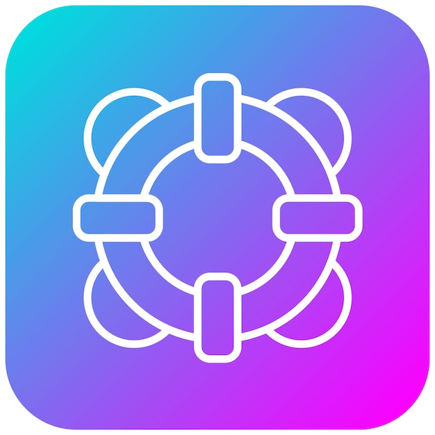 El icono vectorial de la boya salvavidas se puede usar para el conjunto de iconos de servicios de emergencia