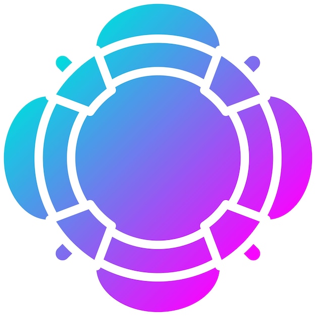El icono vectorial de la boya salvavidas se puede usar para el iconset del océano