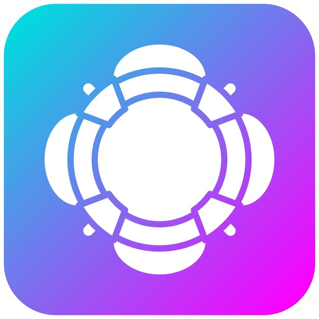 El icono vectorial de la boya salvavidas se puede usar para el iconset del océano