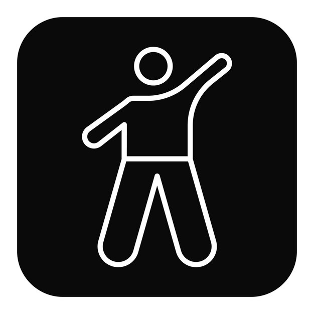 El icono vectorial de los brazos de estiramiento se puede utilizar para el conjunto de iconos de comodidad