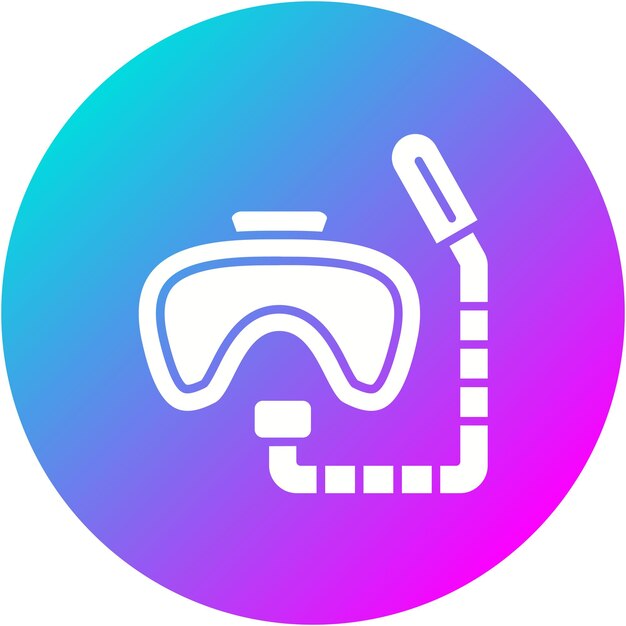 El icono vectorial de buceo se puede usar para el conjunto de iconos deportivos