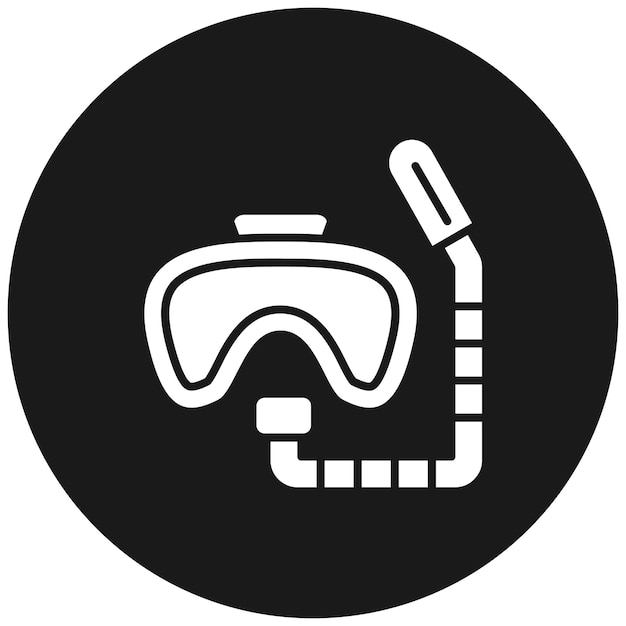 El icono vectorial de buceo se puede usar para el conjunto de iconos deportivos
