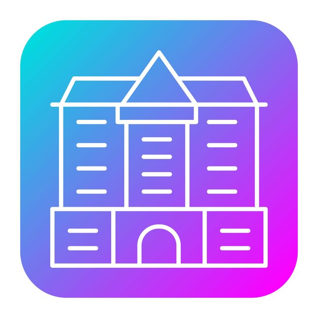 El icono vectorial de Buckingham se puede usar para el conjunto de iconos de puntos de referencia